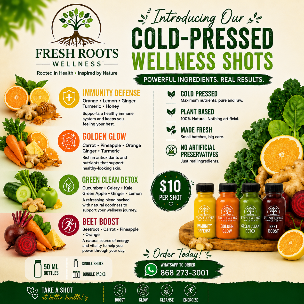 Fresh Roots Wellness advertisement